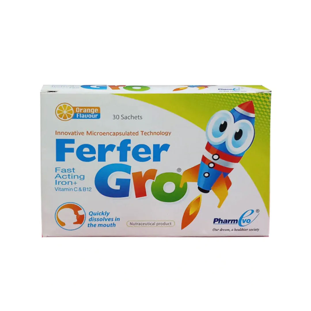 Ferfer Gro Iron Supplement Sachets 30.s product available at family pharmacy online buy now at qatar doha