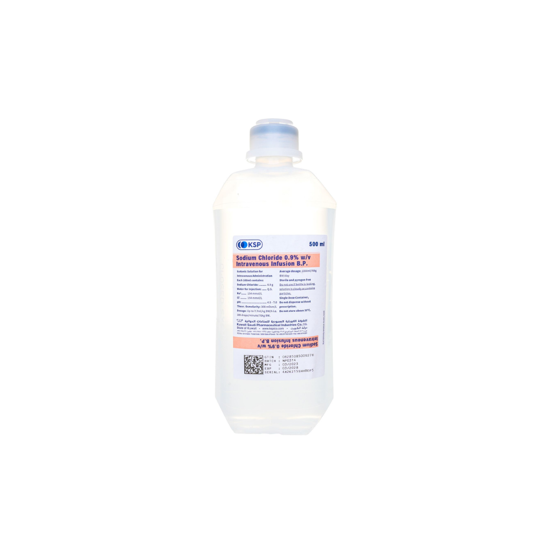 buy online Sodium Chloride 0.9% 500Ml - Ks 1  Qatar Doha