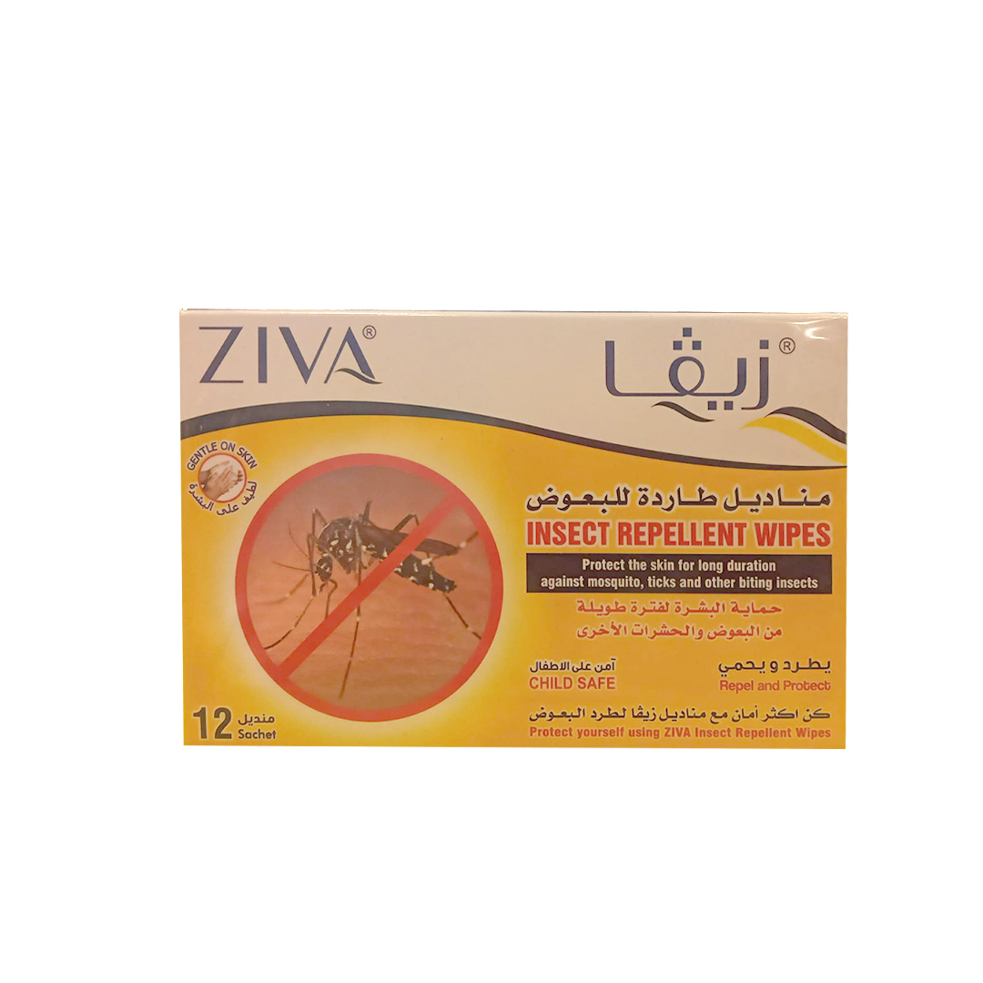 buy online INSECT REPELLENT WIPES 12'S #ZIVA 1  Qatar Doha