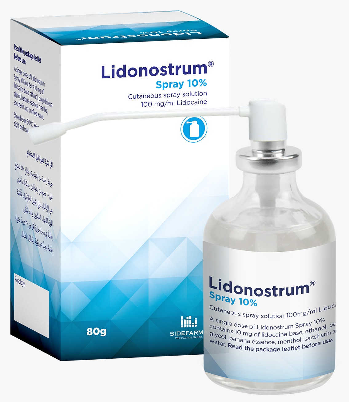 buy online Lidonostrum 100 Mg/Ml (Lidocaine ) Spray 80Gm 1  Qatar Doha