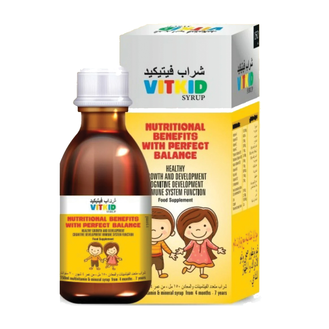 Vitkid Syrup 150ml product available at family pharmacy online buy now at qatar doha
