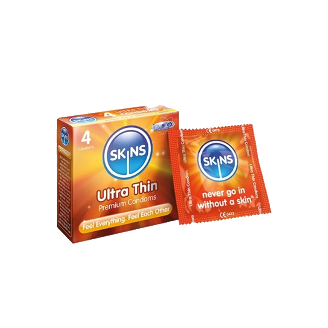 Skins Ultra Thin  Lubricated Condoms 4.s product available at family pharmacy online buy now at qatar doha