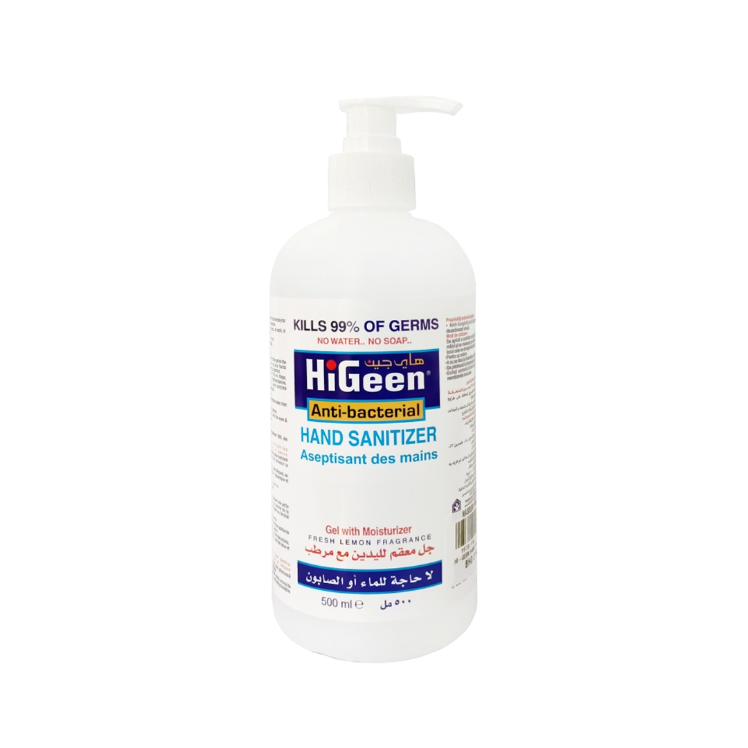 buy online Hi Geen Hand Sanitizer Lemon 500Ml   Qatar Doha