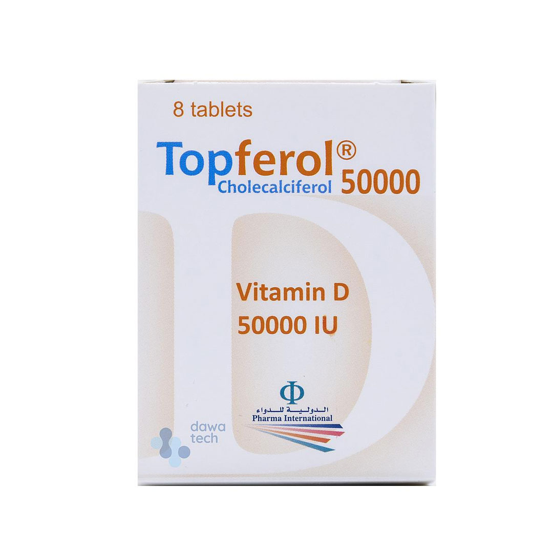 topferol vit d3 (50000 iu) tablets 8's product available at family pharmacy online buy now at qatar doha