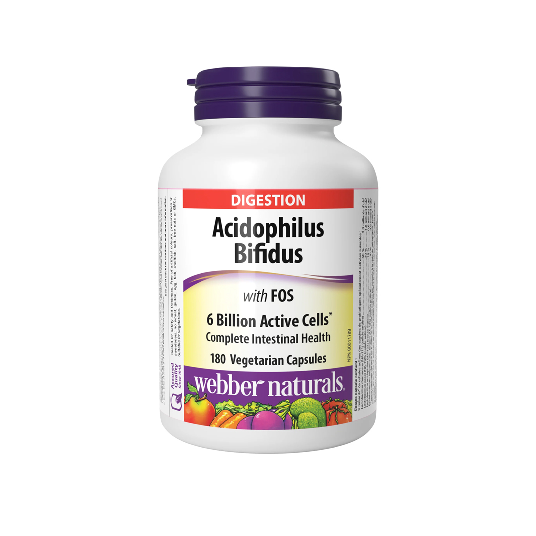 acidophilus & bifidus 6 billion capsules 60's -WEBBER NATURALS product available at family pharmacy online buy now at qatar doha