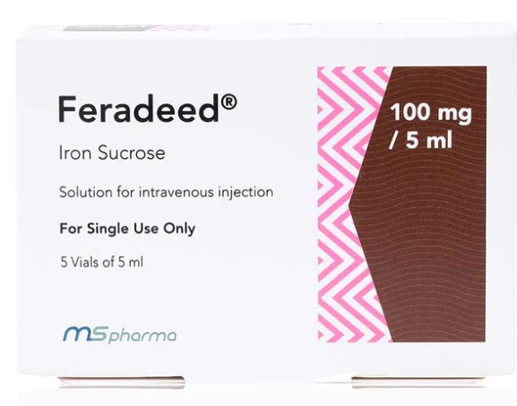 FERADeeD Iron Sucrose 100mg/5ml VIAL 5'S product available at family pharmacy online buy now at qatar doha