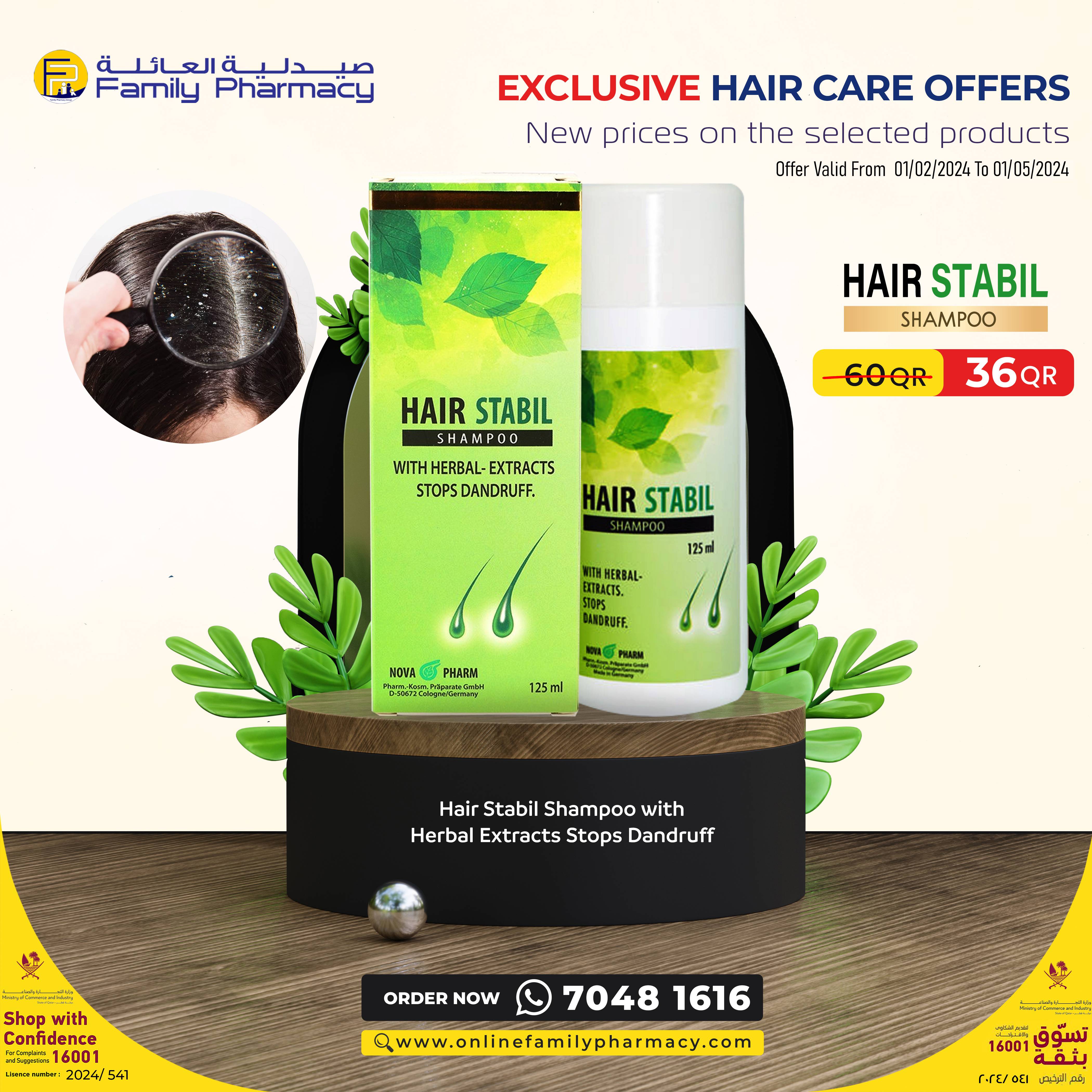Hair Stabil Shampoo 125ml [herbal] - Nova (offer)