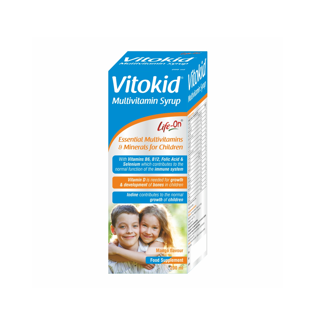 buy online life on vitokid multivitamin syrup-200ml 1  Qatar Doha