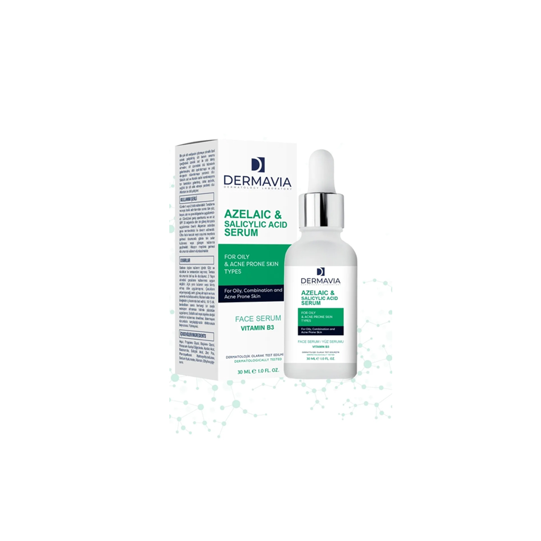 dermavia (azelaic & salicylic acid) face serum-30ml product available at family pharmacy online buy now at qatar doha