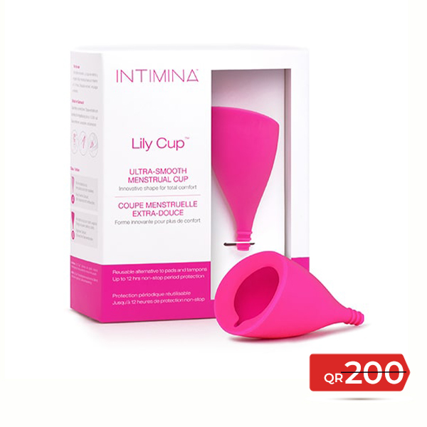 Lily Cup Ultra Smooth Menstrual Cup [Size B] 6420 Intimina Offer Available at Online Family Pharmacy Qatar Doha