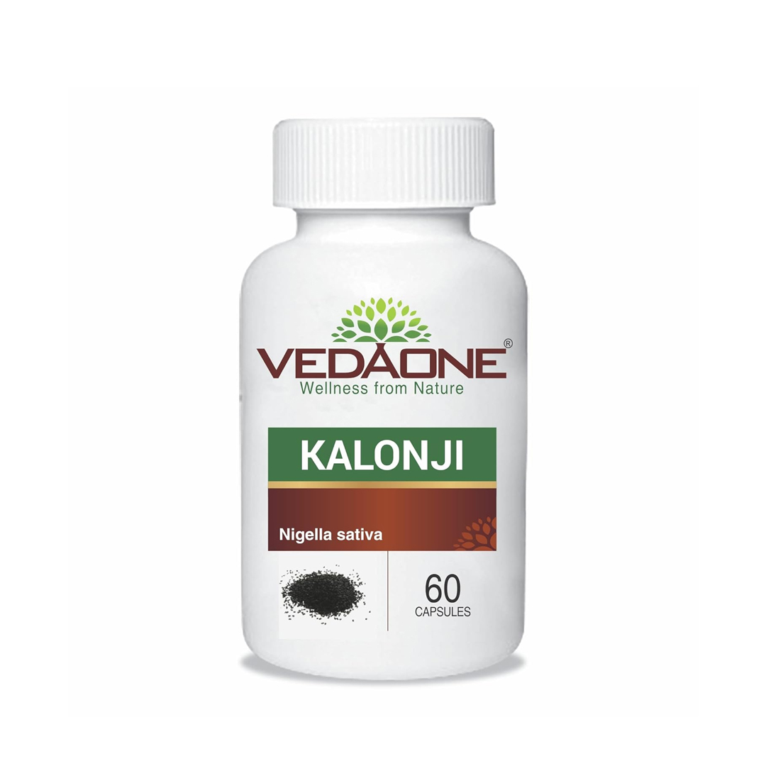 Kalonji Black Seed Veg- Capsules 60'S #Vedaone product available at family pharmacy online buy now at qatar doha