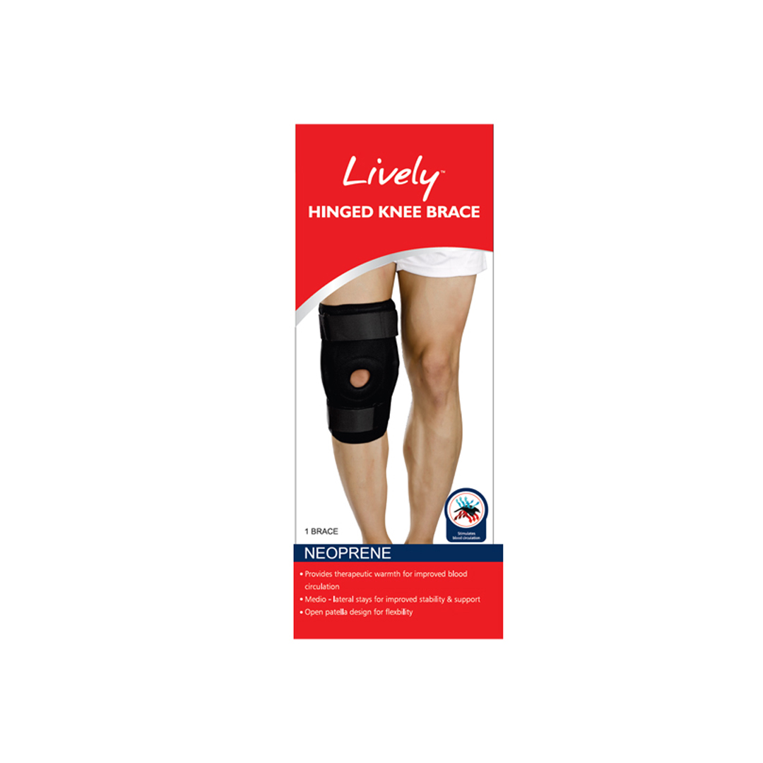 Knee Brace Lively Hinged Large [0146-004] Neoprene - Dyna- offer Available at Online Family Pharmacy Qatar Doha