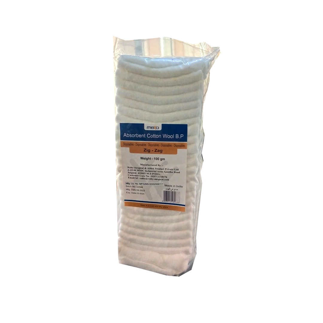Absorbant Cotton Wool (zig-zag) 100gm (mexo) product available at family pharmacy online buy now at qatar doha