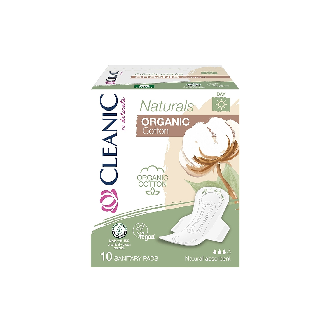 Cleanic Organic Cotton Day Sanitory Pads product available at family pharmacy online buy now at qatar doha