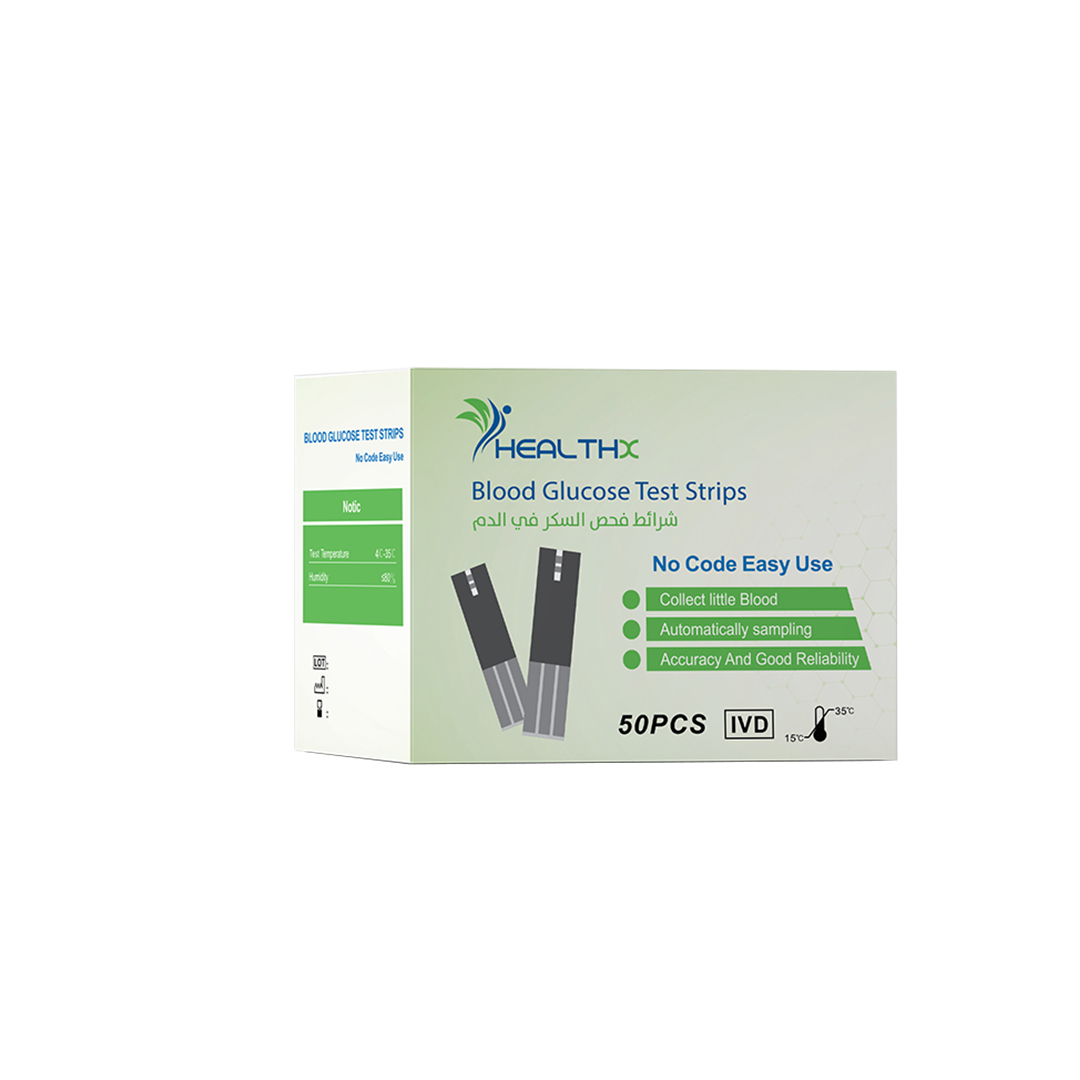 Blood Glucose Test Strips 50.s -healthx product available at family pharmacy online buy now at qatar doha