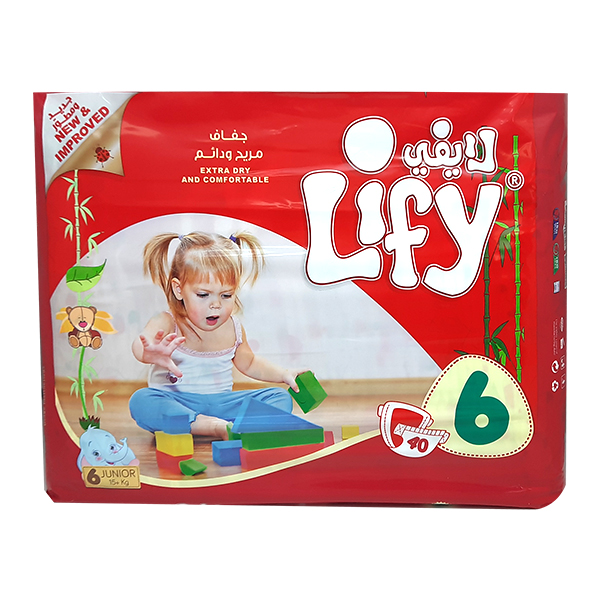 buy online Lify Baby Diaper Junior Size#6 15+Kg 40'S  Qatar Doha