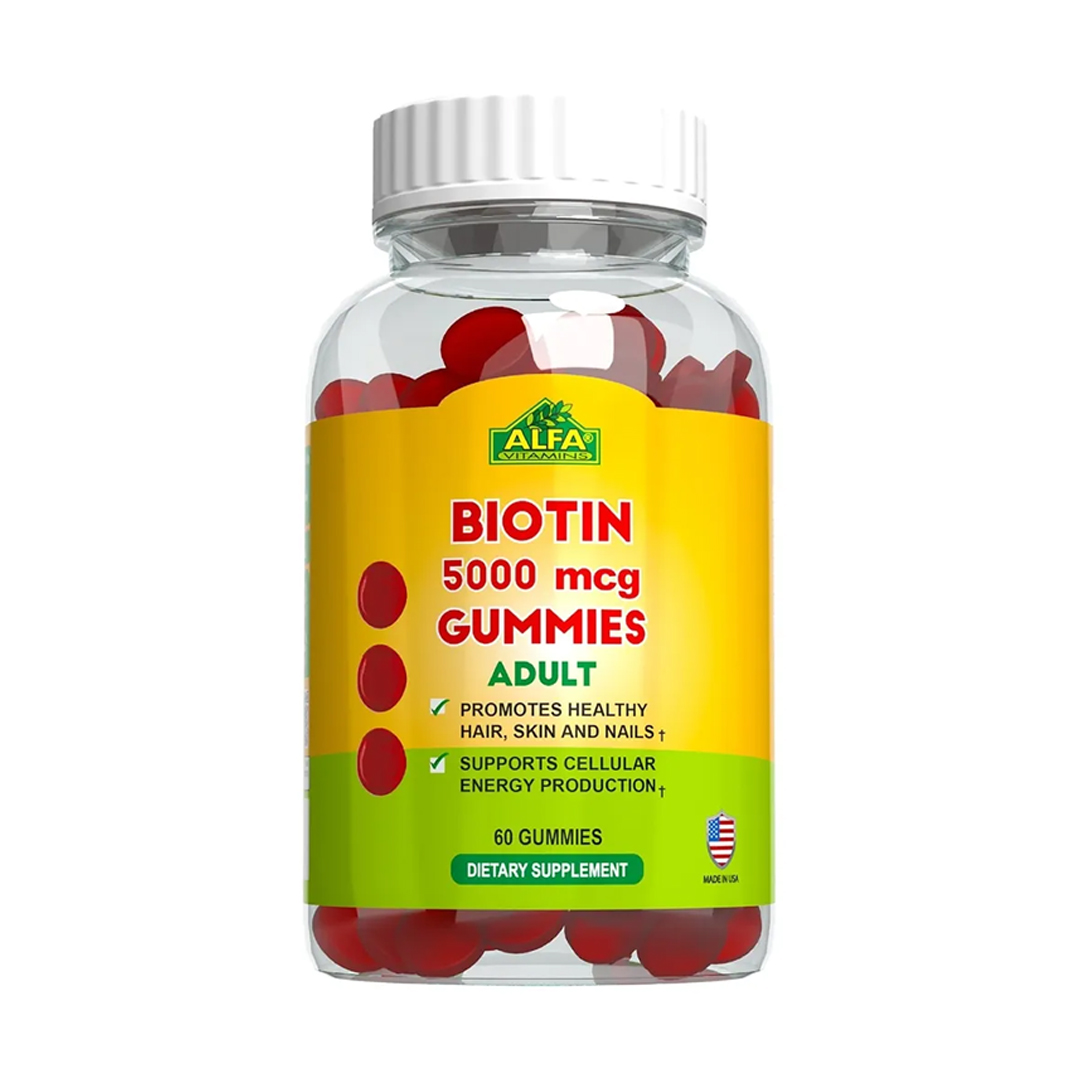 Alfa Biotin 5000 Gummies Adult 60.s product available at family pharmacy online buy now at qatar doha