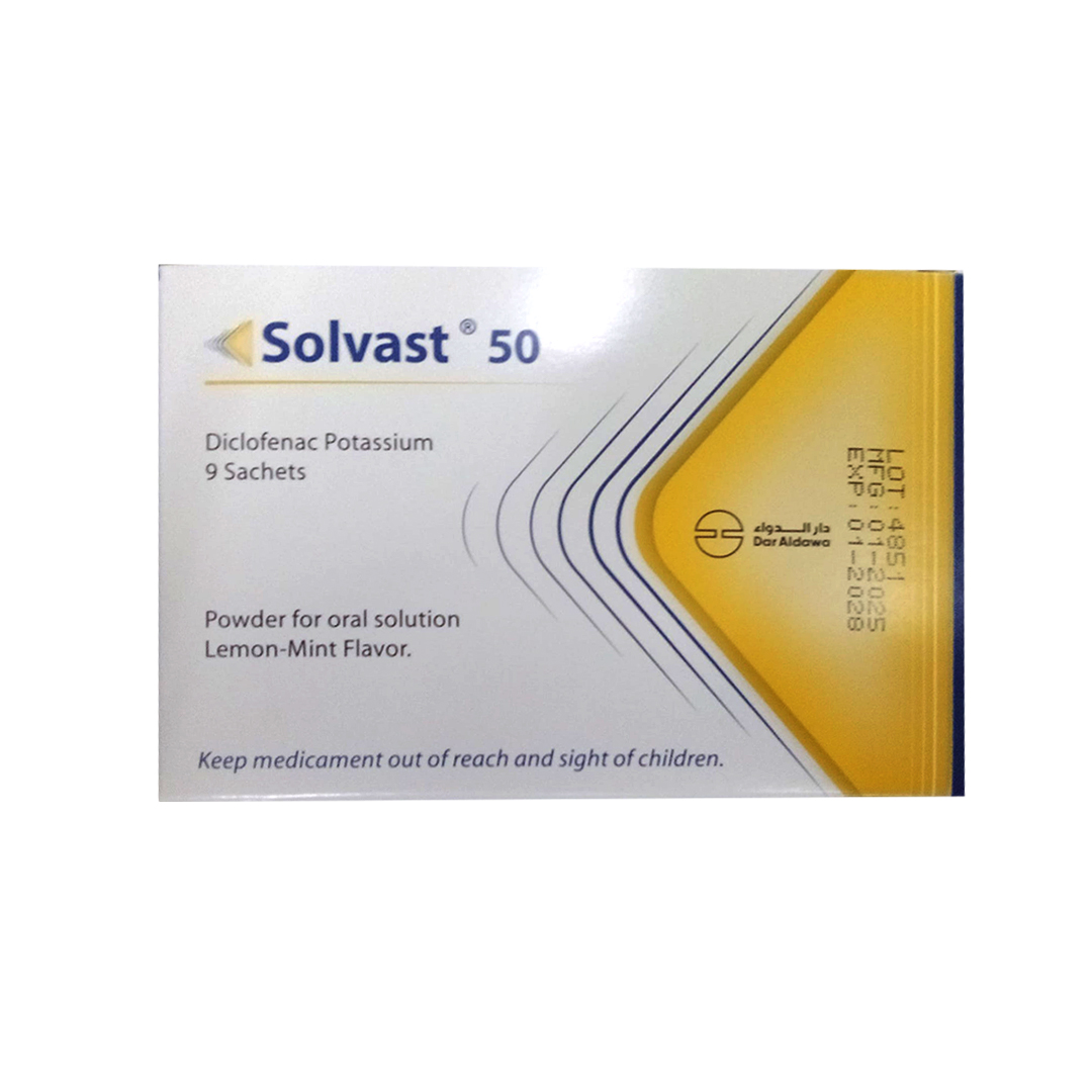 SOLVAST 50MG POWDER FOR ORAL SOLUTION SACHETS 9'S product available at family pharmacy online buy now at qatar doha