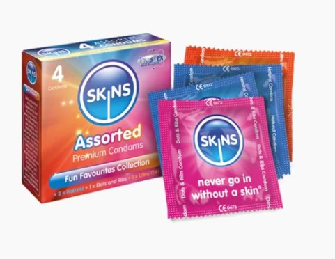 buy online Skins assorted lubricated Condoms 4.s 1  Qatar Doha