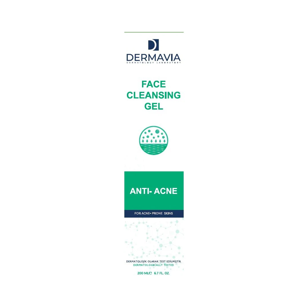 dermavia anti acne face cleansing gel- 200ml product available at family pharmacy online buy now at qatar doha