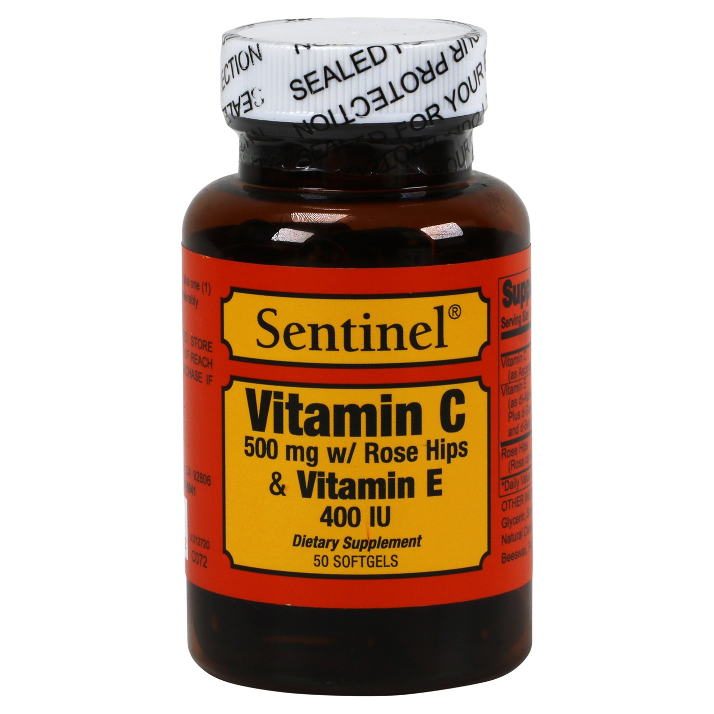 buy online Vitamin- C (500Mg) & Vitamin- E (400 Mg)Capsule 50'S Sentinel   Qatar Doha