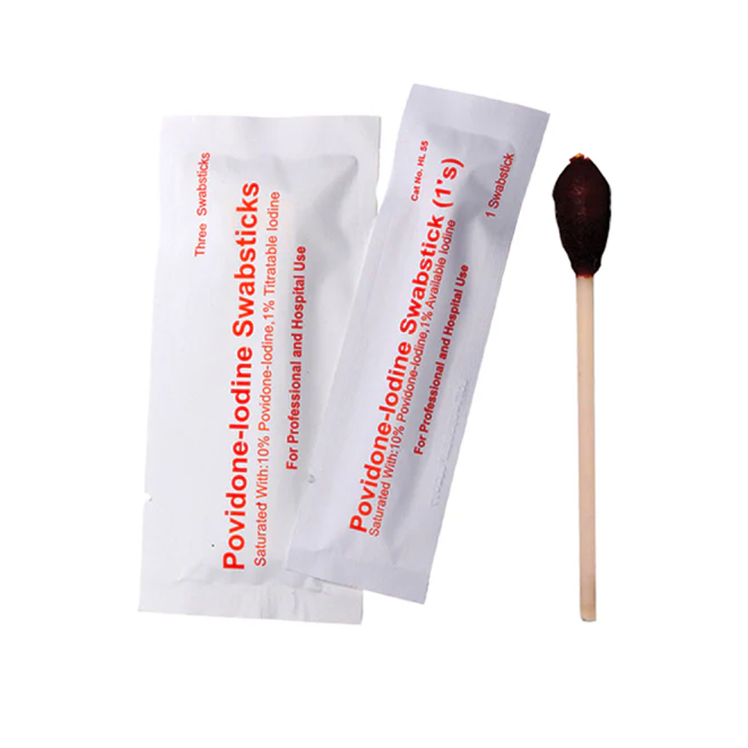 Povidone Iodine Swab Stick available in online  pharmacy qatar, doha 