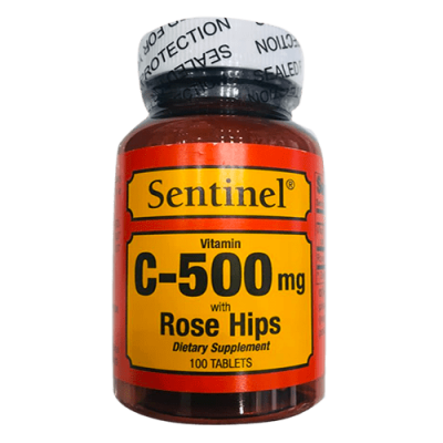 shop now Vitamin [C 500Mg W/Rose Hips] Tablet 100'S - Sentinal  Available at Online  Pharmacy Qatar Doha 