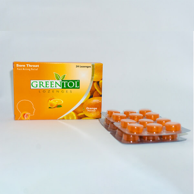 shop now Greentol Lozenges [Orange] 24'S - Bliss  Available at Online  Pharmacy Qatar Doha 