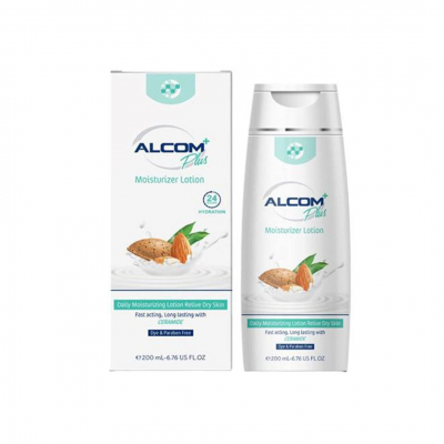 shop now Alcom Plus Moisturising Lotion 200Ml  Available at Online  Pharmacy Qatar Doha 