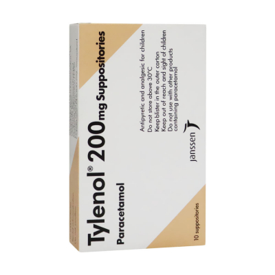 shop now Tylenol Suppository [200Mg] 10'S  Available at Online  Pharmacy Qatar Doha 