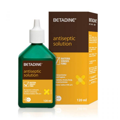 shop now Betadine Solution [Anti-Septic] 120Ml  Available at Online  Pharmacy Qatar Doha 