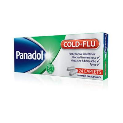 shop now Panadol Cold & Flu Caplets 24'S  Available at Online  Pharmacy Qatar Doha 