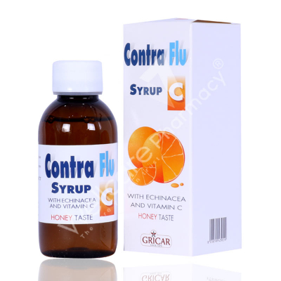 shop now Contra Flu [Vit C] Syrup 150Ml  Available at Online  Pharmacy Qatar Doha 