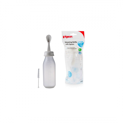 shop now Pigeon Bottle With Spoon 240Ml [D-329]  Available at Online  Pharmacy Qatar Doha 
