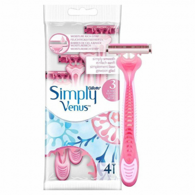shop now Gillette Simply Venus 3 Razor 4'S  Available at Online  Pharmacy Qatar Doha 