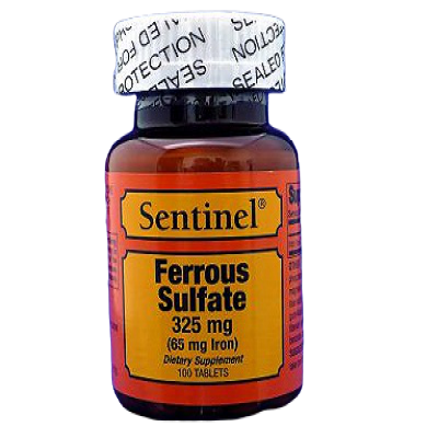 shop now Ferrous Sulfate [325Mg] Tablets 100'S - Sentinal  Available at Online  Pharmacy Qatar Doha 