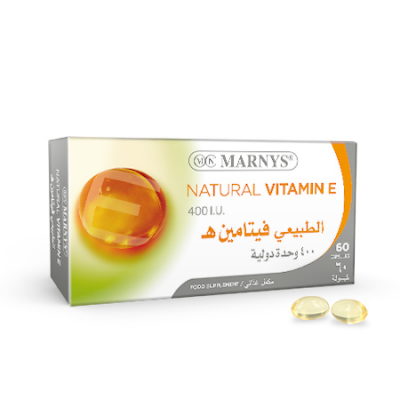 shop now Natural Vitamin E 400 Iu Capsule 60'S - Marnys  Available at Online  Pharmacy Qatar Doha 