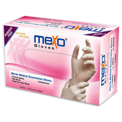 shop now Gloves Nitrile - Powder Free - Mexo  Available at Online  Pharmacy Qatar Doha 