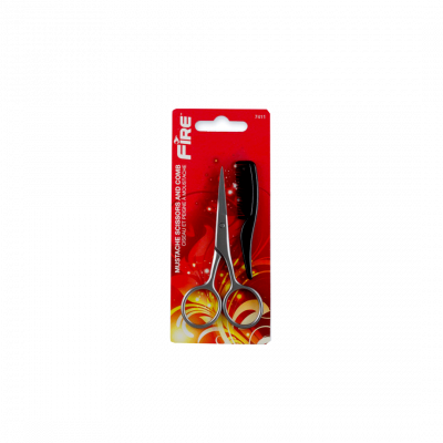 shop now Fire Mustache Scissors And Comb#7411  Available at Online  Pharmacy Qatar Doha 