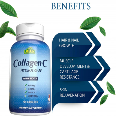 shop now Alfa Collagen C Hydrolysate With Vitamin C 120'S  Available at Online  Pharmacy Qatar Doha 