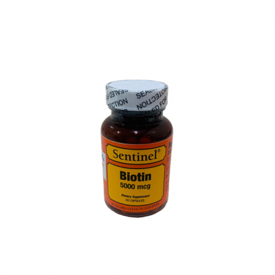 shop now Biotin [5000] Capsule 60'S - Sentinal  Available at Online  Pharmacy Qatar Doha 