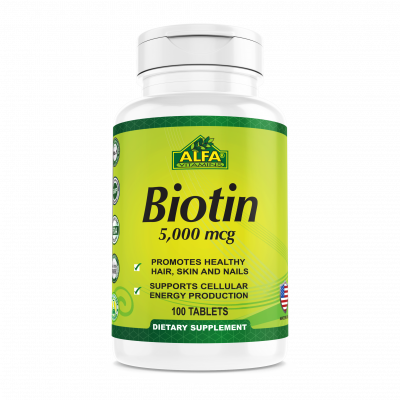 shop now Alfa Biotin 5000 Mcg 100'S  Available at Online  Pharmacy Qatar Doha 