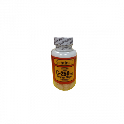 shop now Vit C -250 Mg Chewable Tablet 100'S Orange Flavor #Sentinel  Available at Online  Pharmacy Qatar Doha 