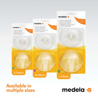 shop now Medela Contact Nipple Shield With Storage Box 2'S  Available at Online  Pharmacy Qatar Doha 