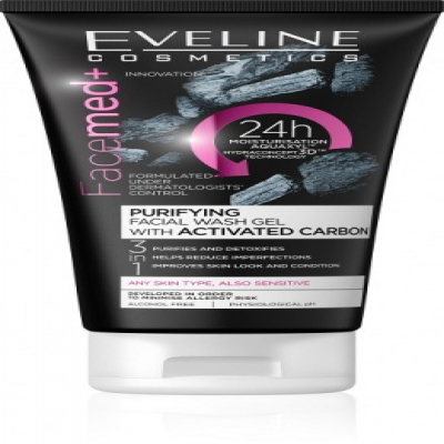 shop now Eveline Facemed Pur.Fcl Wash Act Carbon 150Ml  Available at Online  Pharmacy Qatar Doha 