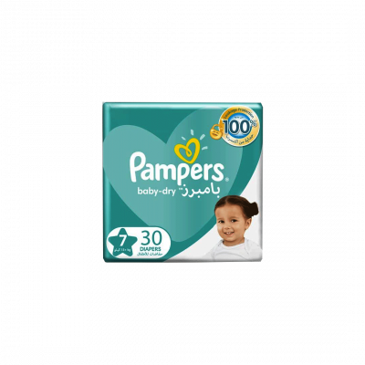 shop now PAMPERS BABY DRY DIAPER S7 (15+KG)- 30'S  Available at Online  Pharmacy Qatar Doha 