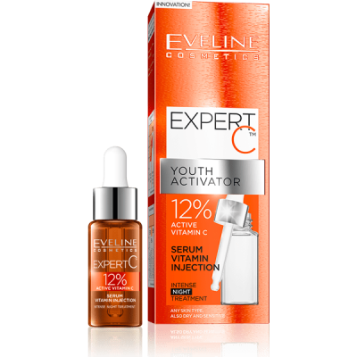 shop now Eveline Aexpert C Youth Act Ser Vit Inj Night 18Ml  Available at Online  Pharmacy Qatar Doha 