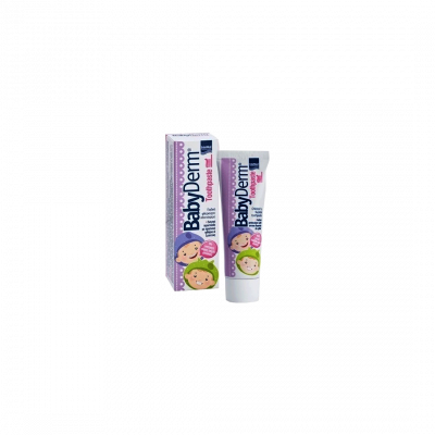shop now Baby Derm First Toothpaste Bubblegum Blurberry [20615]  Available at Online  Pharmacy Qatar Doha 