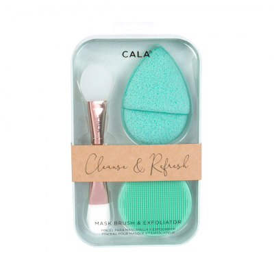 shop now Cleanse & Refresh Mask Brush &Exfoliator Set  Available at Online  Pharmacy Qatar Doha 