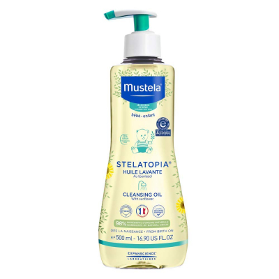 shop now Mustela Stelatopia Cleansing Oil 500Ml  Available at Online  Pharmacy Qatar Doha 